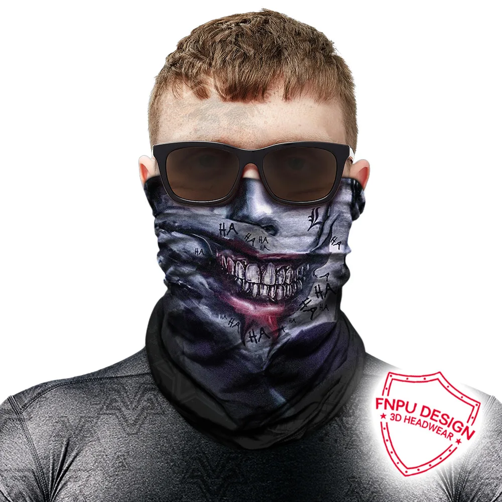 Джокер аниме-Толстовка Череп бесшовный Балаклава спортивный шарф Heaewear Открытый банданы Велоспорт Пешие прогулки маска для рыбалки шеи Gaiter