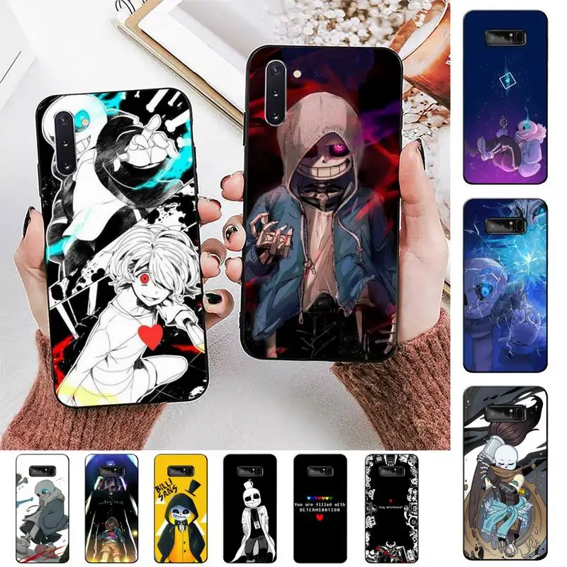 

FHNBLJ Undertale Sans Phone Case for Samsung Note 3 4 5 7 8 9 10 20 pro lite ultra for Oppo A9 2020