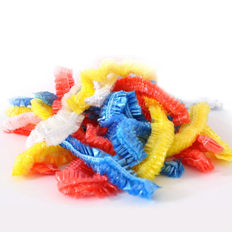 100pcs/set New Surgical Cap - Hair Net Caterpillar cap Blue Bouffant Shower |
