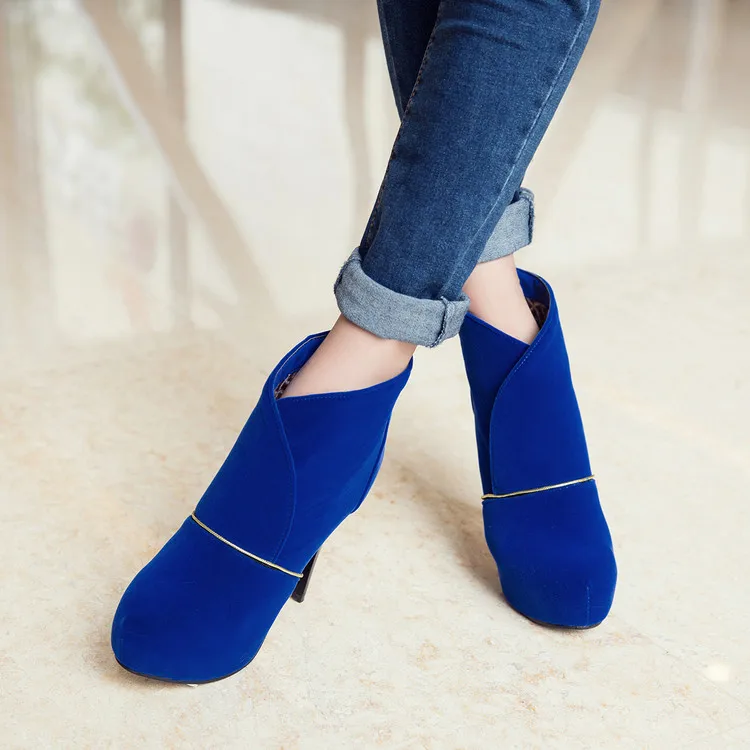 Женские ботинки с блестками зимние металлической отделкой большие размеры 9 10 11-14