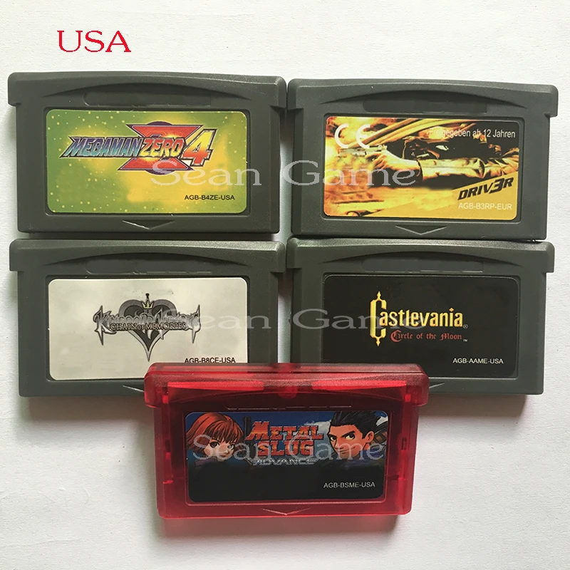 32 Bit USA видео игровая карта-картридж Megaman Zero 4/Driver 3/Kingdom Chain of Memories/Circle Of The Moon/Metal Slug Version