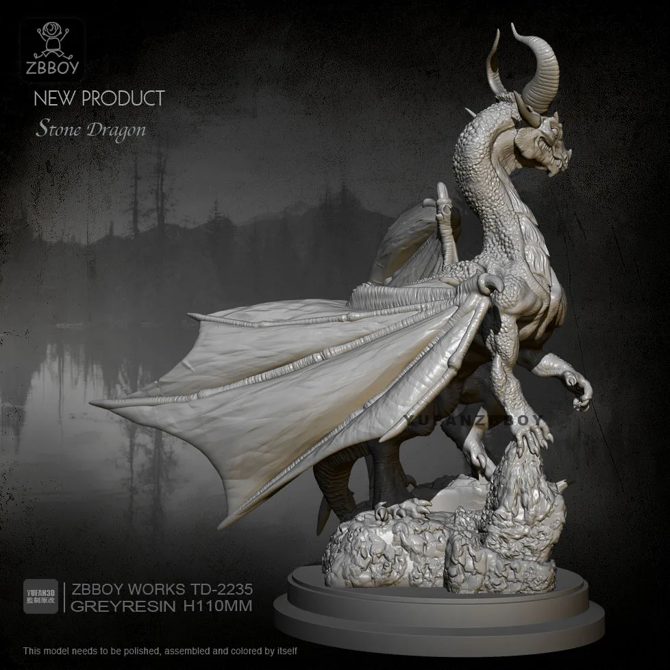 W110 мм смола фигурка Бог ископаемый Дракон Смола Солдат модель самосборка TD-2235 |