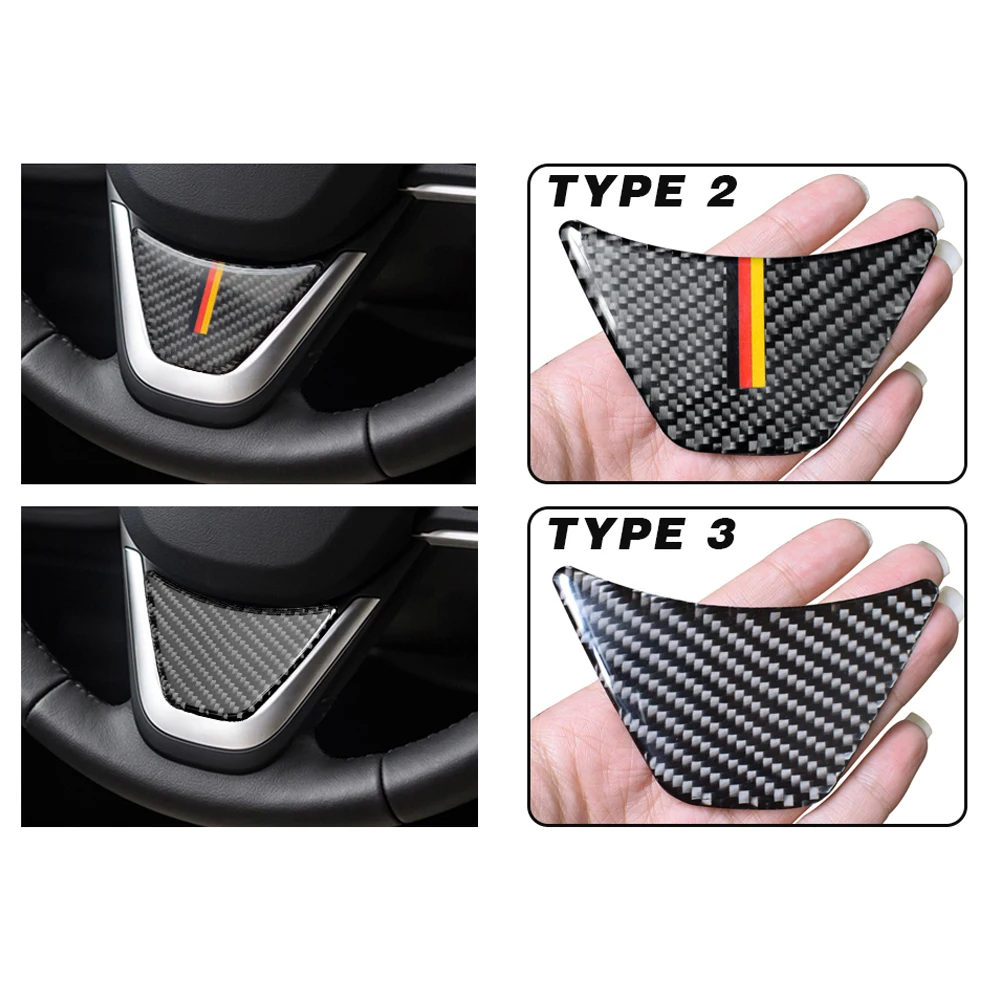 Carbon Fiber Car Steering Wheel Trim Sticker Cover Interior Accessorie For BMW 2 Series F45 F46 X1 F48 M Stripe Logo 3D Decor | Автомобили