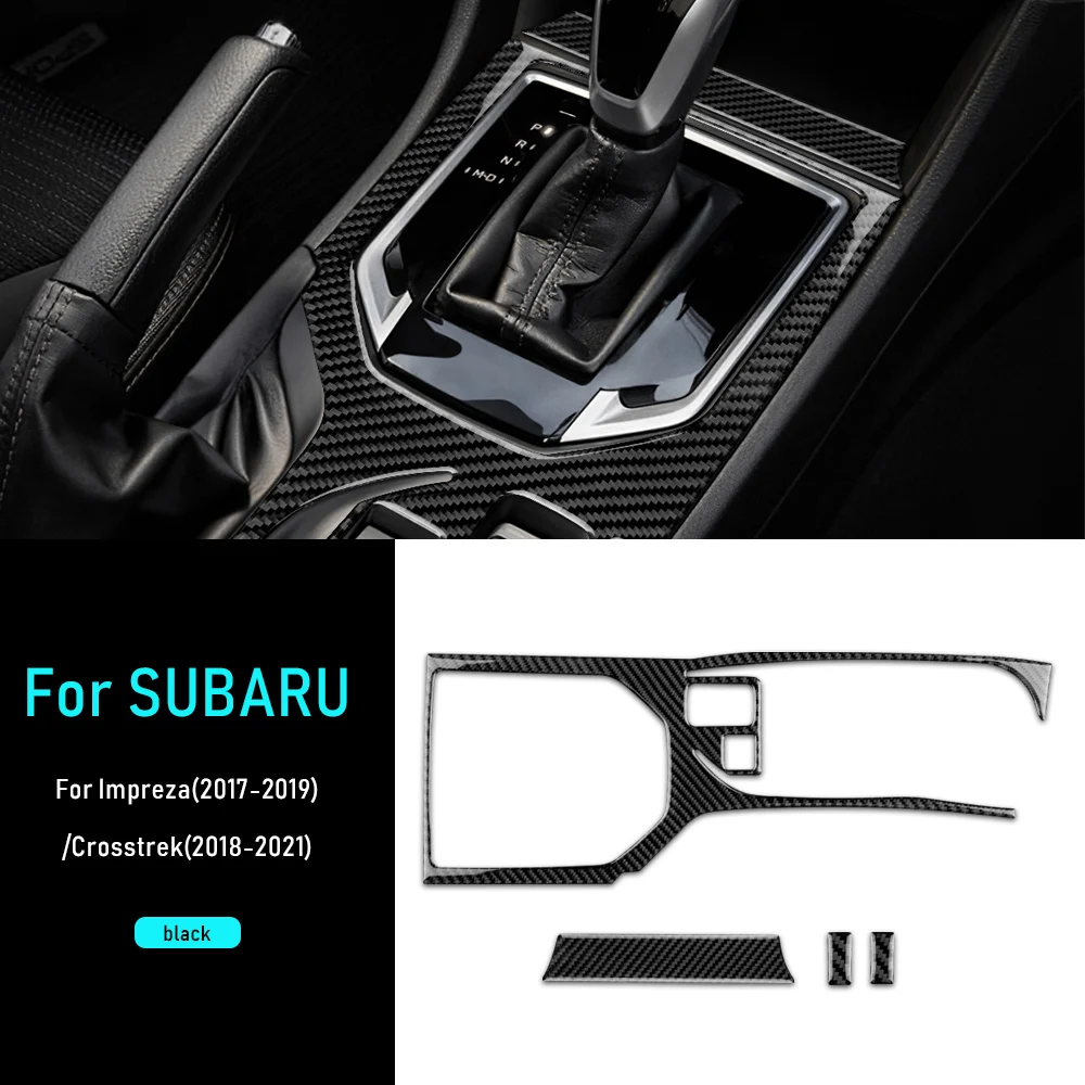 

Настоящая мягкая наклейка из углеродного волокна для Subaru Impreza Crosstrek 2018 2019 2020 2021 2022 2023, отделка консоли автоматического переключения передач