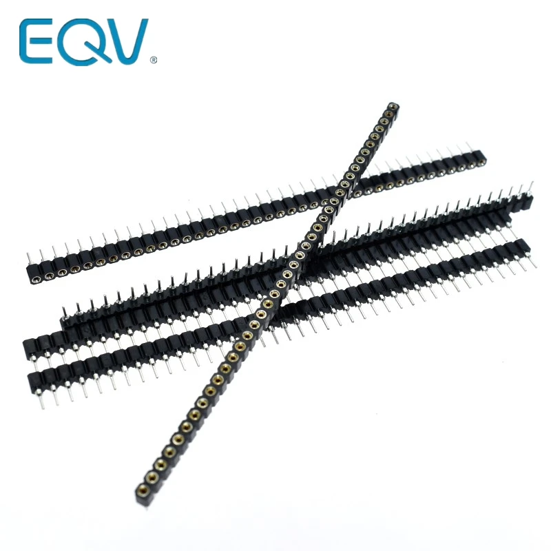 10 шт. 2 54 мм однорядный 40 контактов Круглый 1x40 EQV|pin header|female pin header10 pcs |