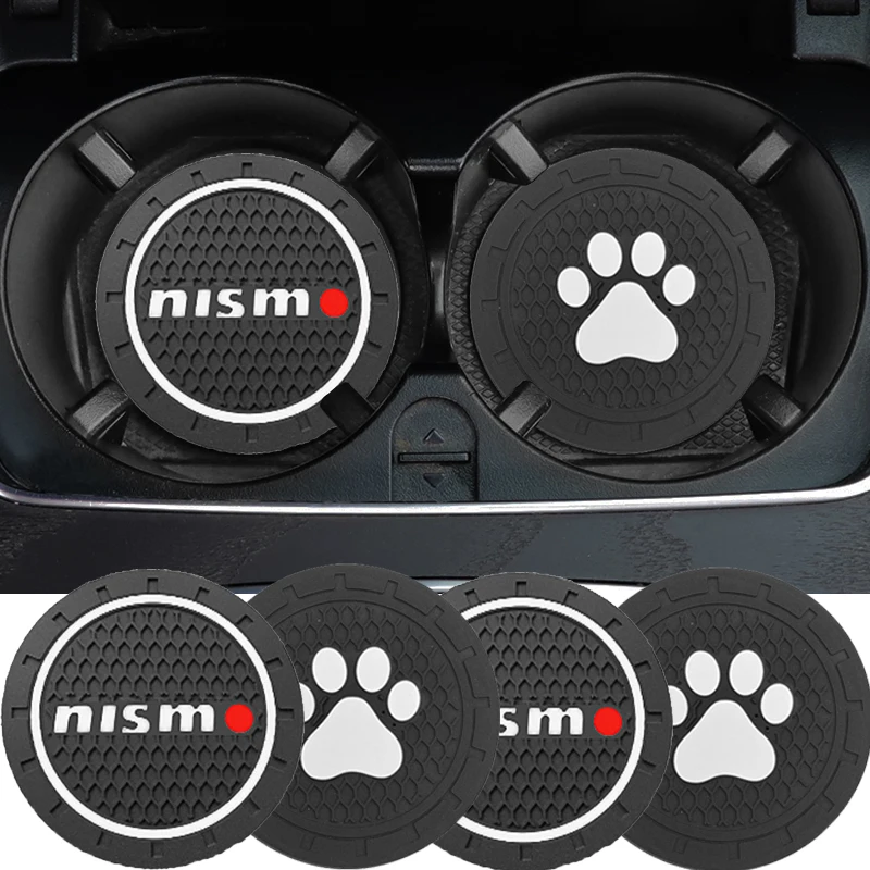 

1pcs Car Cup Holder Coaster Non slip Pad Mat For Nismo Nissan Almera Tiida X-Trail Note Juke Teana Qashqai 350Z 370Z 240SX Sunny