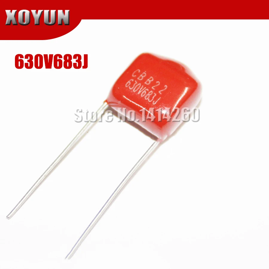 10 шт. CBB 630V683J 68NF 0 068 мкФ шаг мм 683J 630V полипропиленовый пленочный