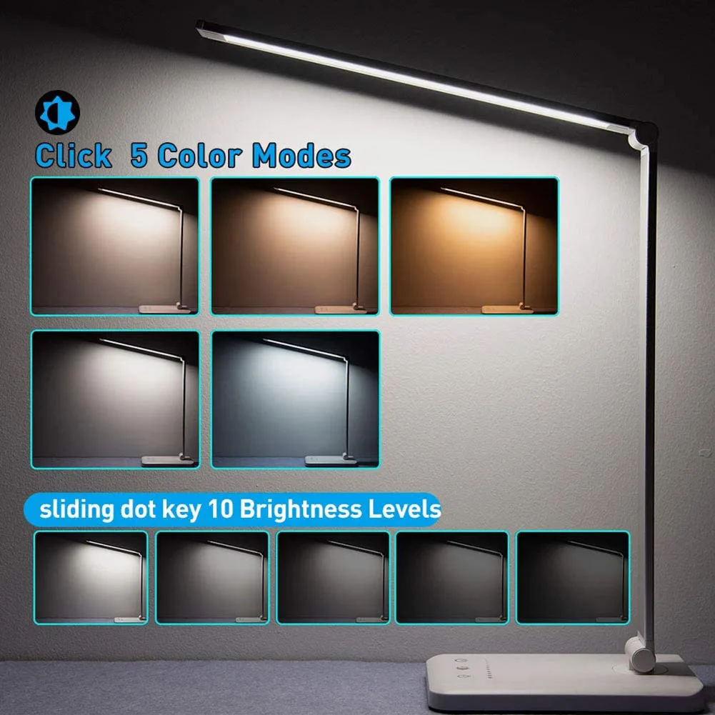 Приглушаемая Настольная лампа с сенсорным управлением USB светодиодный