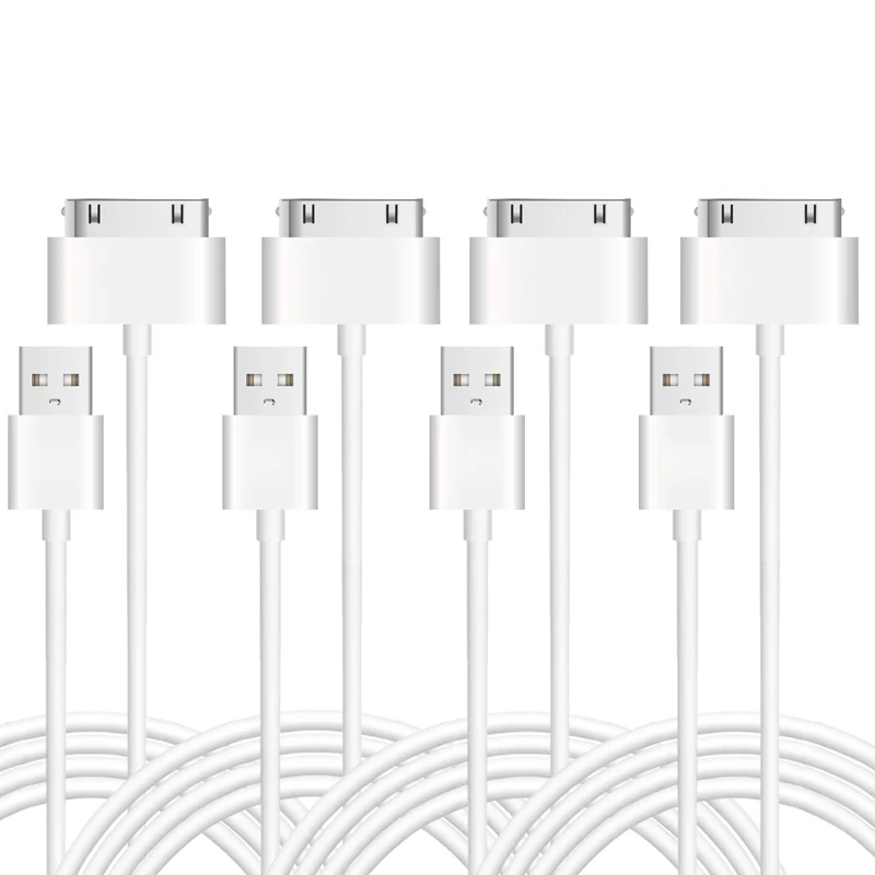 30Pin USB кабель для синхронизации и зарядки для iPad 3, iPad 2, iPad 1, iPod, iPhone 4/4S, iPhone 3g/3g S, 1 м, 20-Pack