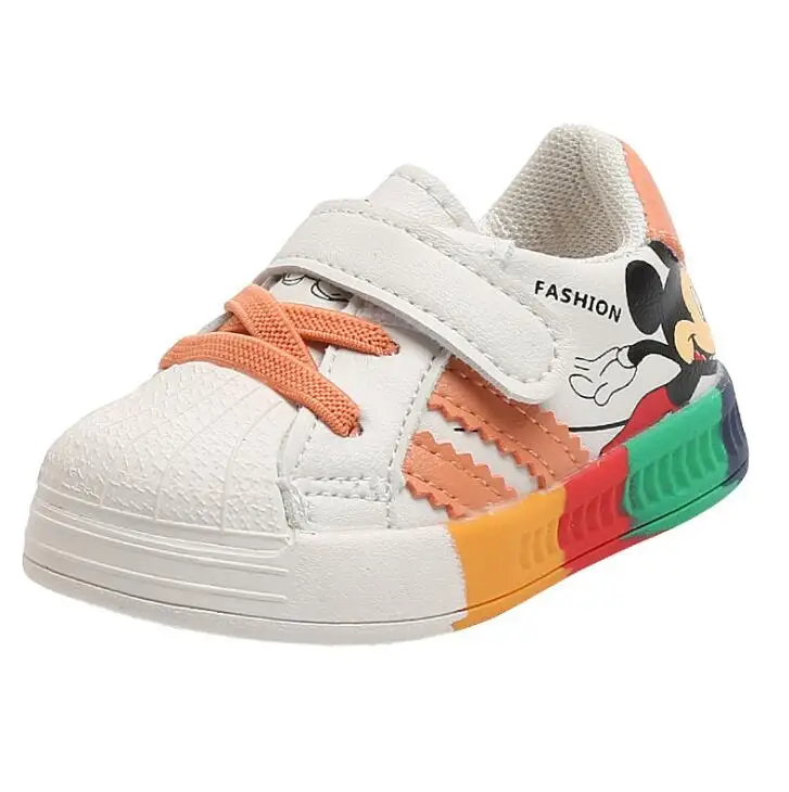 Детские кроссовки с рисунком Микки для мальчиков и девочек Повседневная дышащая