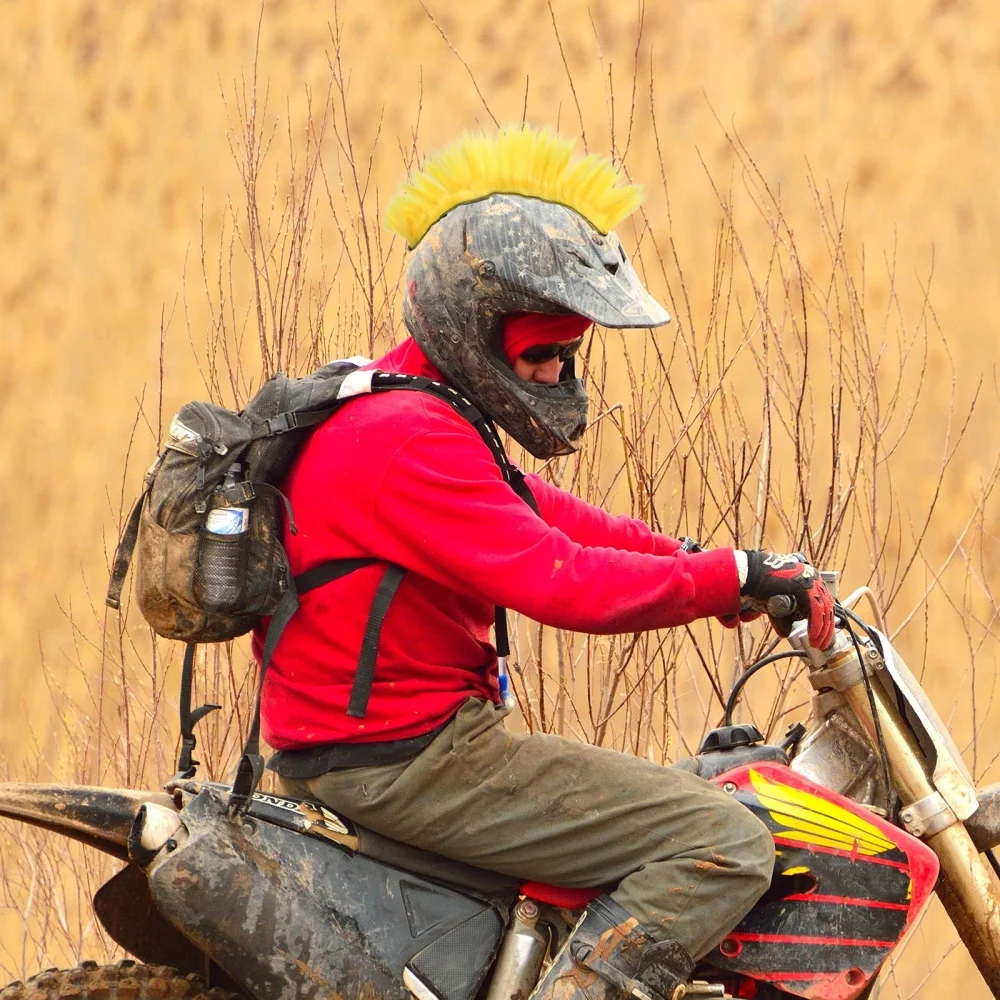 Motorcycle Helmet Mohawk Decor Motorbike Decal Riding Decoration | Nets