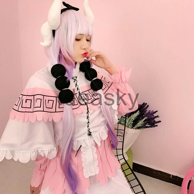 Косплей Канны кимоно рагон горничная японское аниме Miss Kobayashi Дракон Kamui костюм