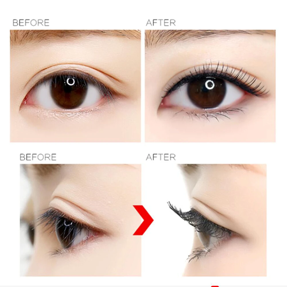 

New Waterproof Mascara 4D Silk Fiber Lash Mascara For Eyelash Extension Black Thick Lengthening Eye Lashes W09