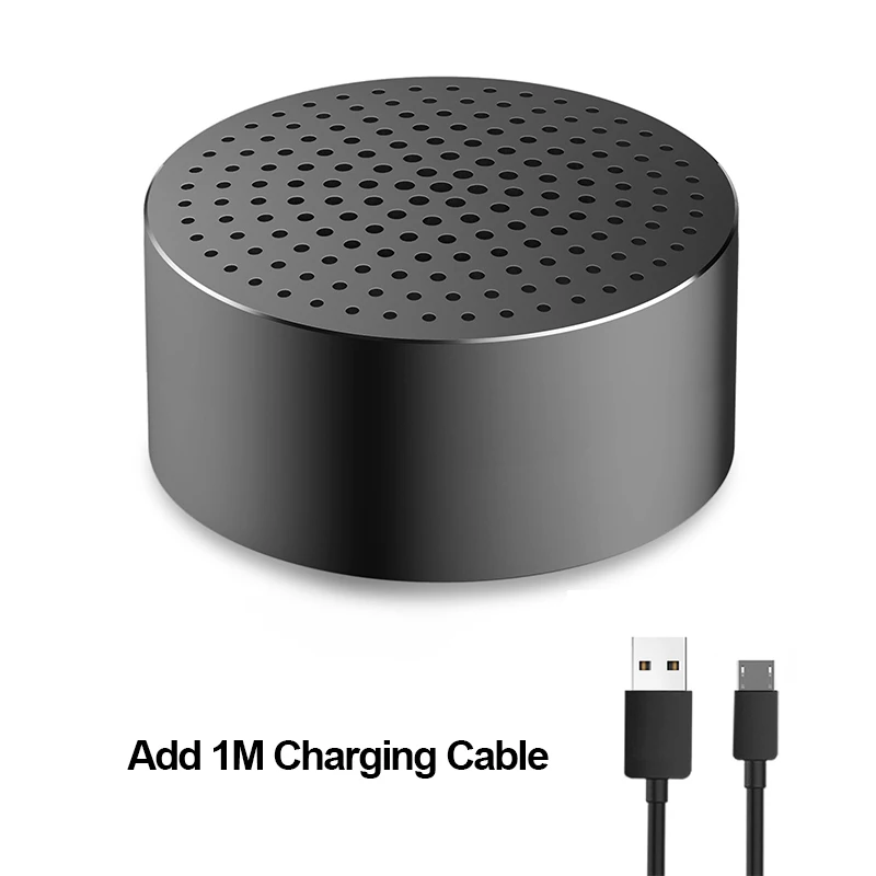 Xiaomi динамик портативный мини беспроводной Bluetooth стерео мини квадратная коробка для умного дома планшет ПК путешествия - Цвет: Dark gray add Cable
