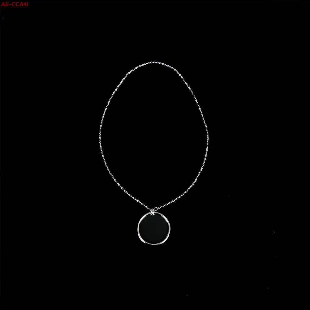 

2pcs Magic Ring Chain Close-up Stage Silver Tomorrow Ring Interseting Street Magic Necklace Intelligence Toys Magic Trick Gift