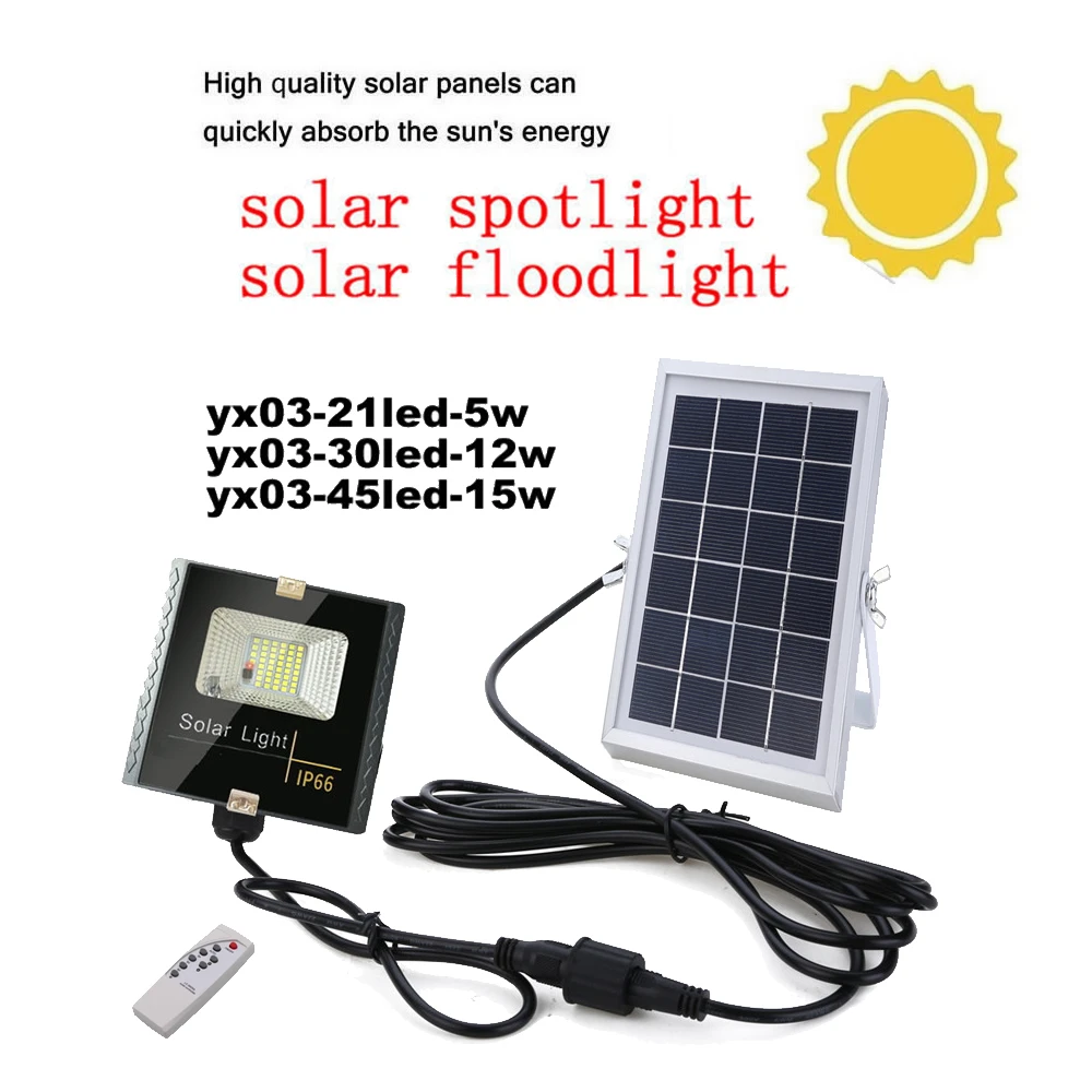 energia led solar light outdoor Street Light for garden decoration lamp Security Spot Lights Luminaria remote timer split mount | Лампы и