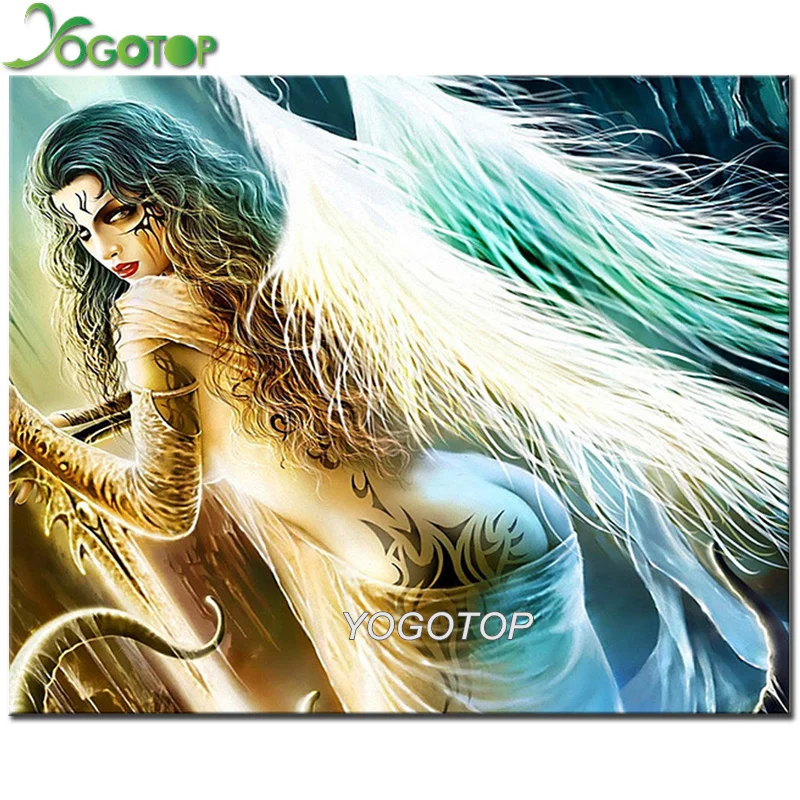 

Round Square drill Diamond embroidery Angel wings 5D Diamond Painting Rhinestone DIY Mosaic Patterns Bead Cross Stitch YY2557