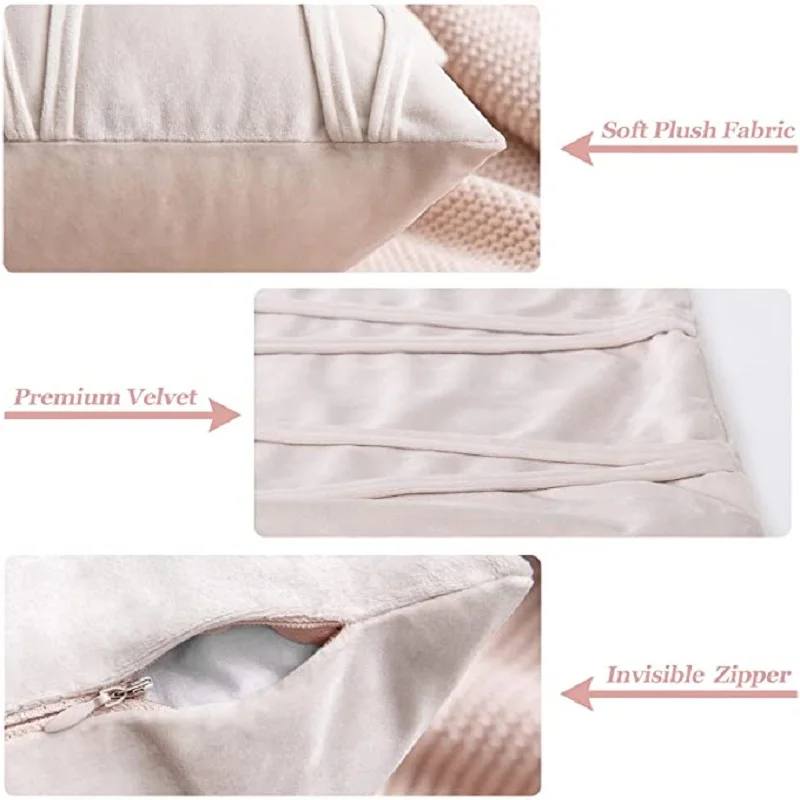 Inyahome New Art Velvet Yellow Blue Pink Solid Color Cushion Cover Pillow Case Home Decorative Sofa Throw Decor | Дом и сад