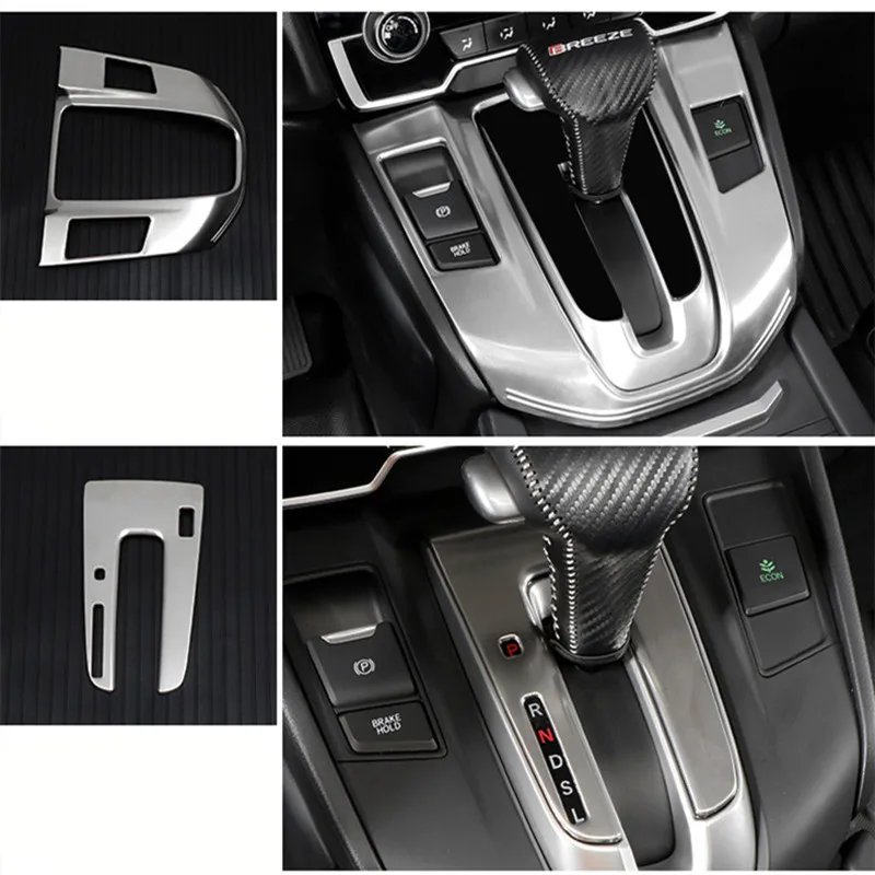 

For Honda CR-V CRV 2017 Car styling accessories Car inner gear shift knob Shifting Lever frame panel Cover Trim Stainless steel