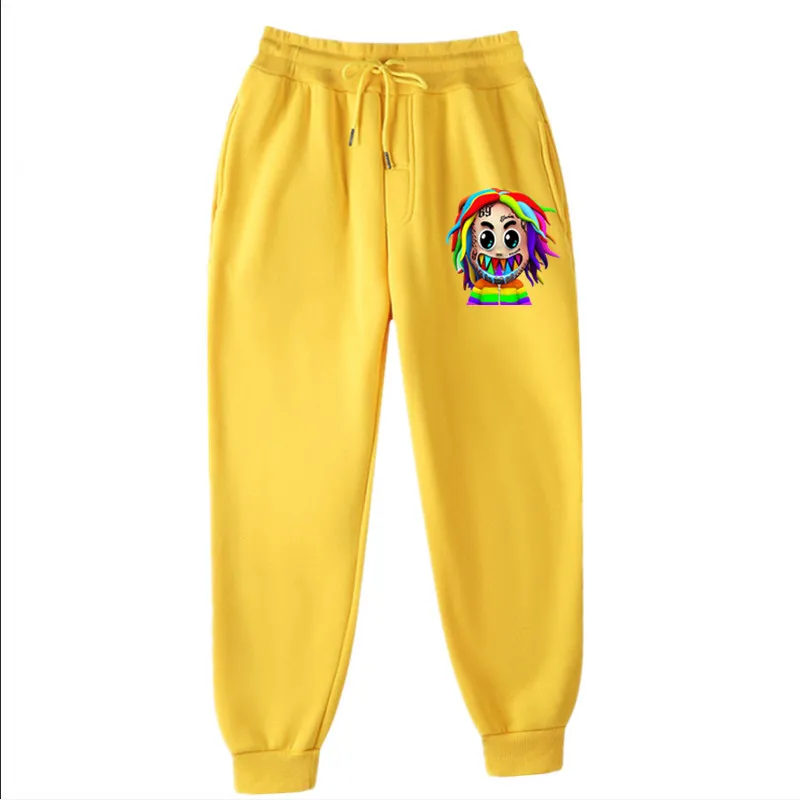 Осень зима 2020 мужские Модные брюки рэпер 6ix9ine GOODA флисовые джоггеры и женские