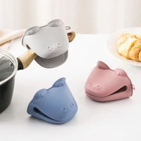 1pcs food grade kitchen silicone gloves kitchen insulation clip thick non slip gloves household bowl oven microwave oven