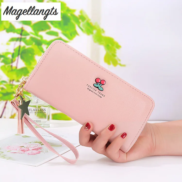 Новый женский кошелек с вишней красивые женские кошельки кисточками сумочка на