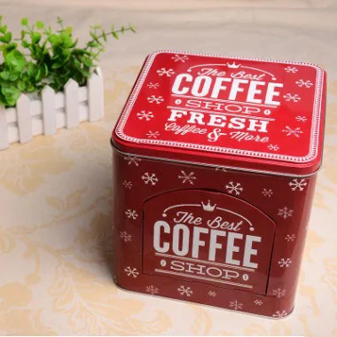 Металлическая квадратная банка для хранения классический скандинавский