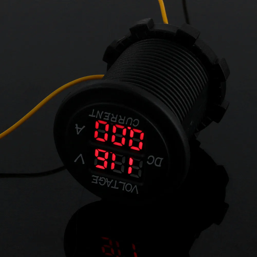 

2 In 1 6-36V Voltmeter 0-15A Ammeter Voltage Current Tester Meter For Motorcycle withTerminals Measuring Tools High Quality