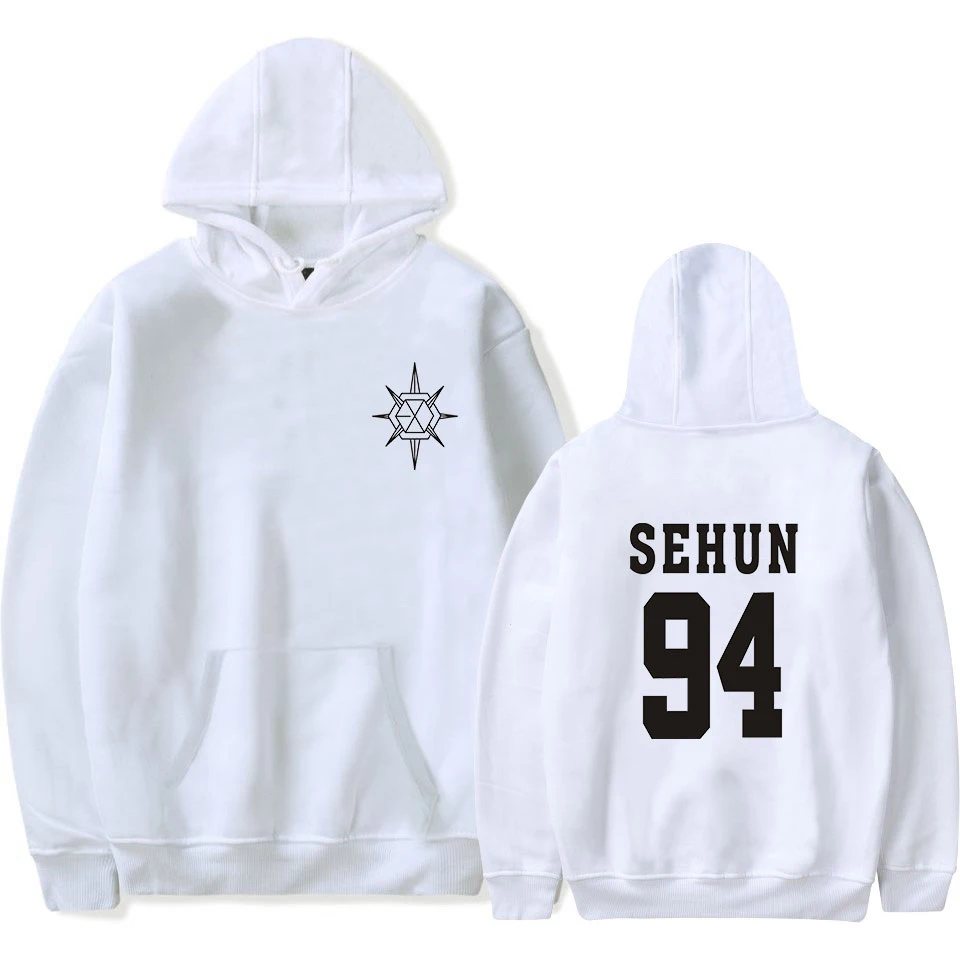 Толстовка EXO с капюшоном в Корейском стиле модная K-POP мужские и женские пуловеры