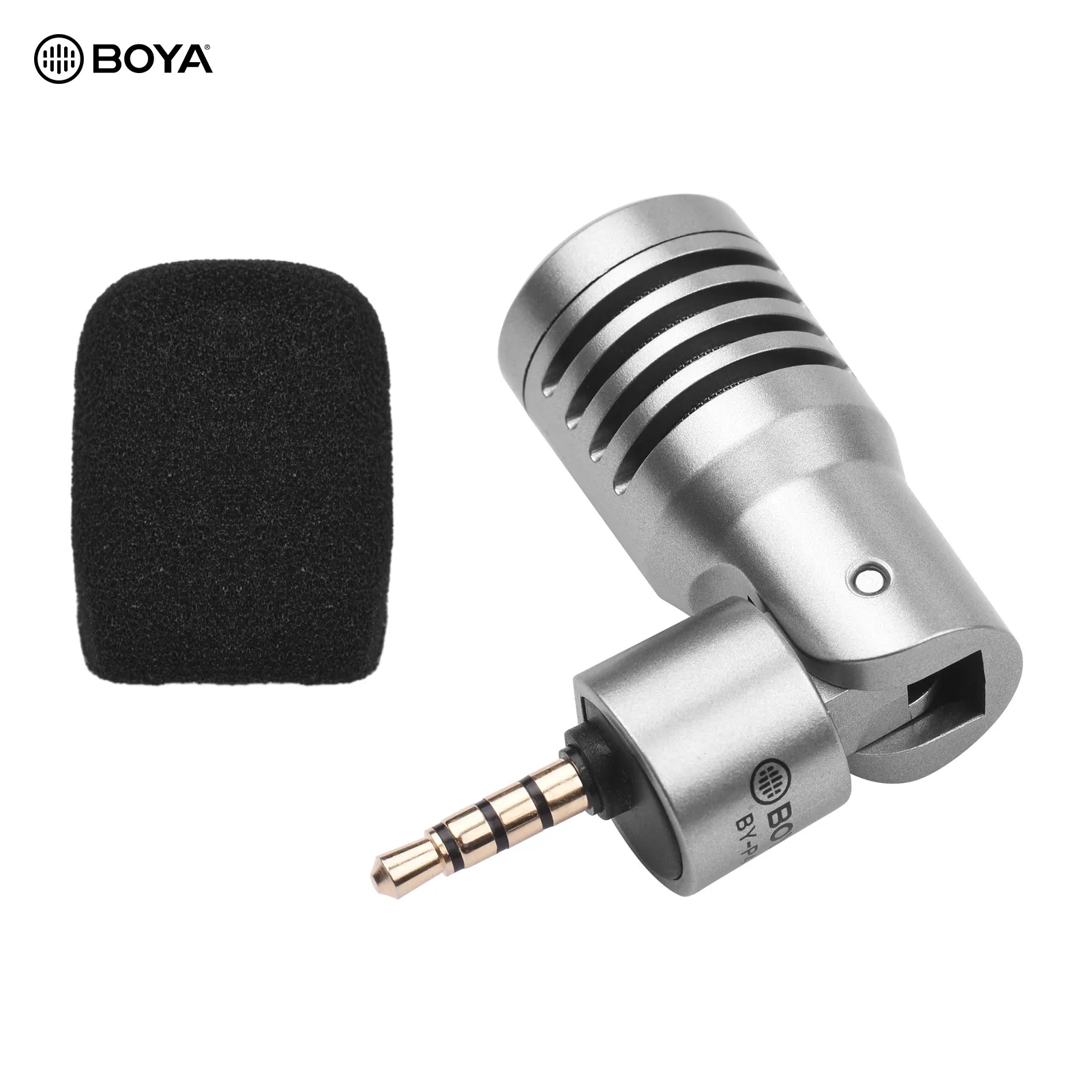 

BOYA BY-P4 Omnidirectional Condenser Microphone Mini Mic Windscreen 3.5mm TRRS Plug for Smartphone Tablet Laptop Vlog Shooting
