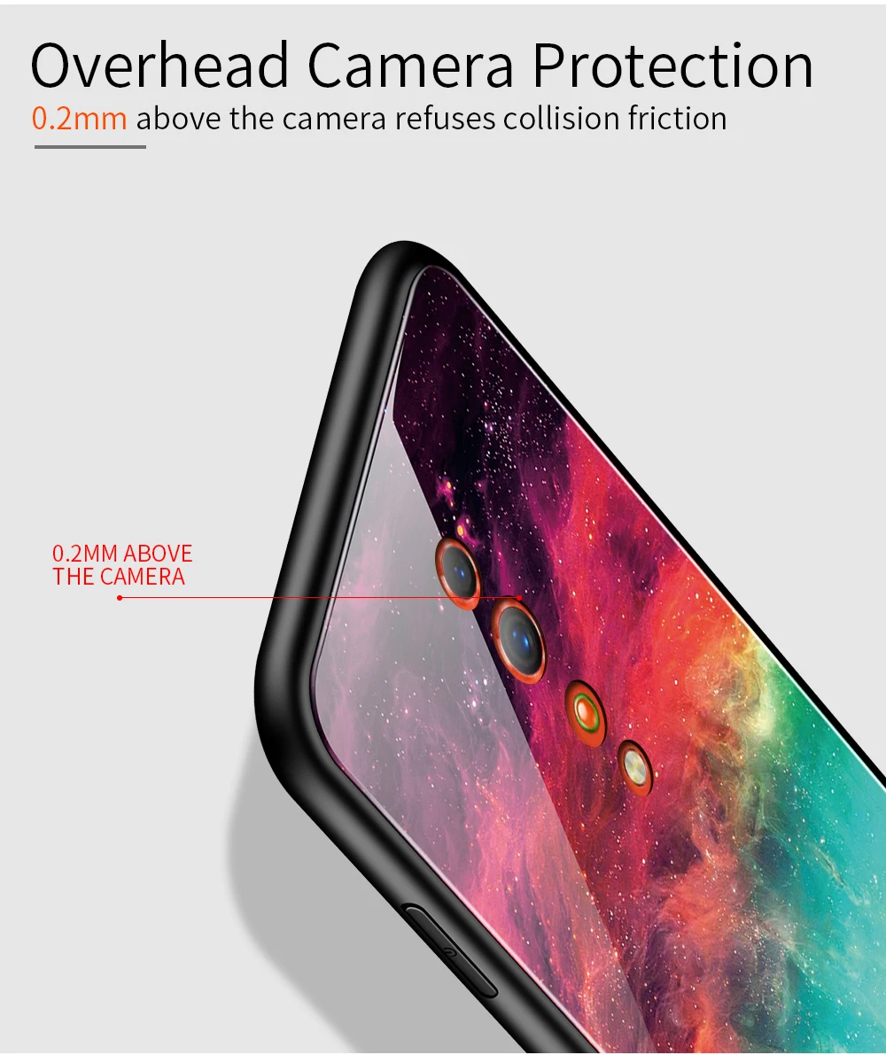 Градиентный чехол из закаленного стекла для OPPO Find X A9 R17 F11 pro K1 Reno 10x zoom Z A1K Realme 3 Pro Lite R15X чехол для телефона