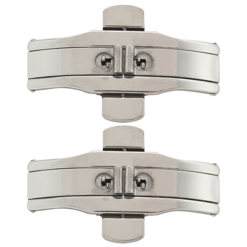 

Серебристая застежка-бабочка с двумя кнопками, 1 шт. для ремешка для часов 21 мм и 1 шт. для ремешка для часов 23 мм, 2 шт.