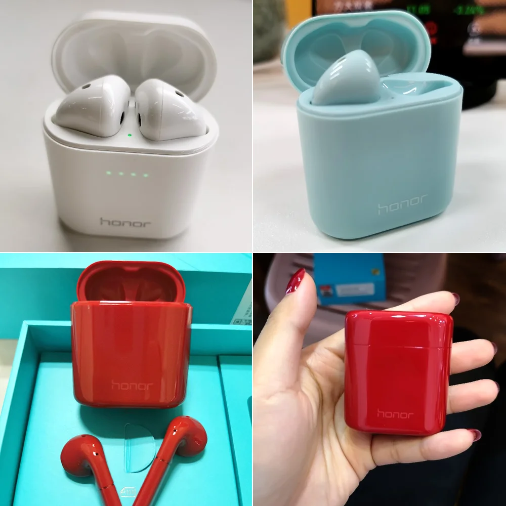 Huawei Honor Flypods Беспроводные Гарнитуры Hi-Fi TWS Bluetooth наушники водонепроницаемые IPX54 Беспроводная зарядка коробка CM-H2S