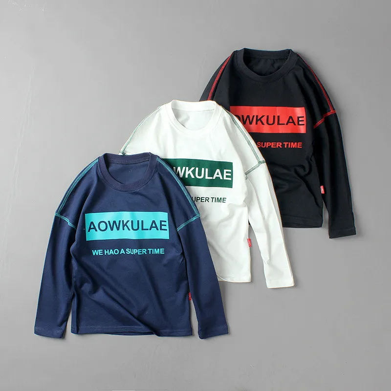 Детская футболка трикотажный свитер с длинными рукавами для мальчиков детская