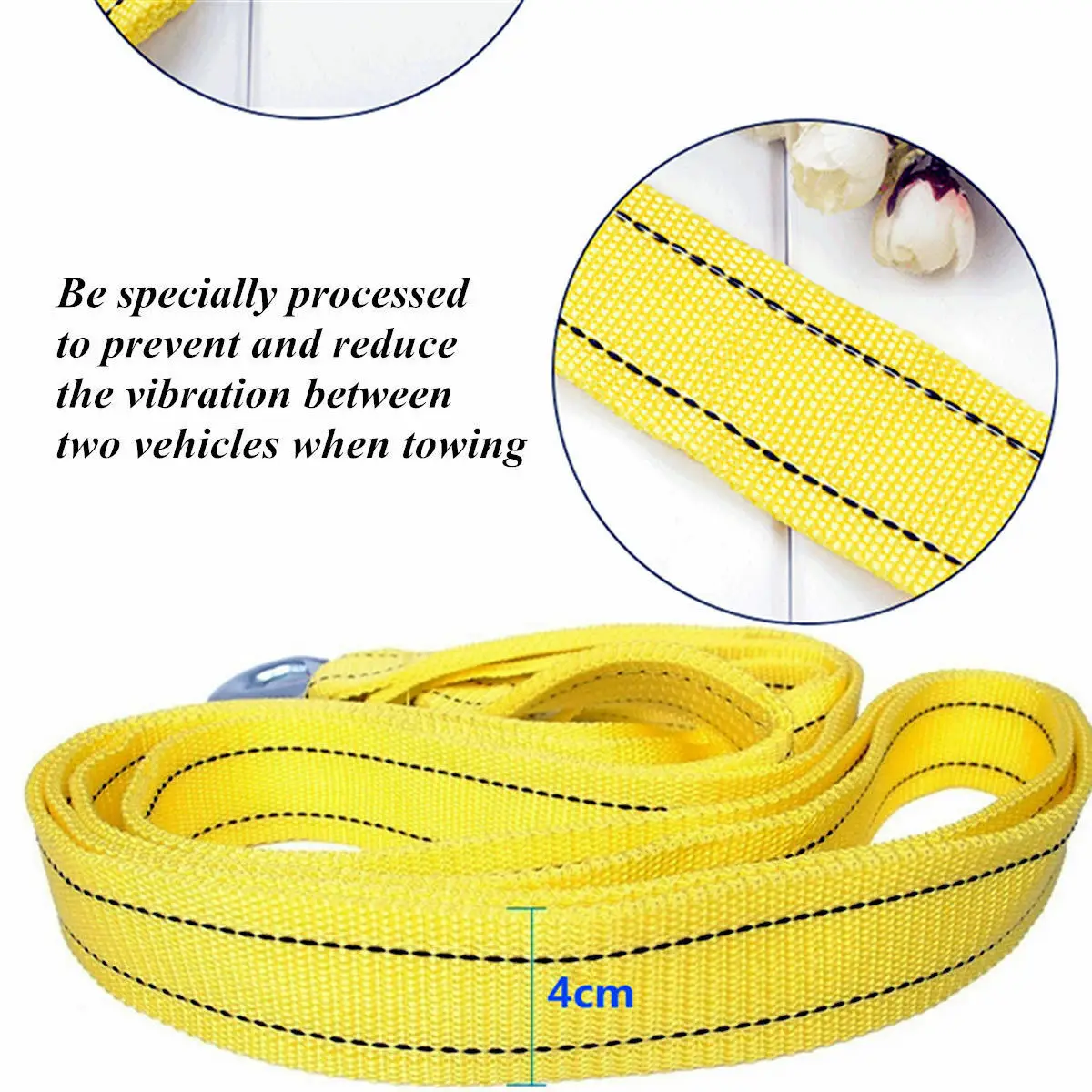 4 м сверхмощный 5 тонный трос для грузовиков ремень захвата внедорожных тросов