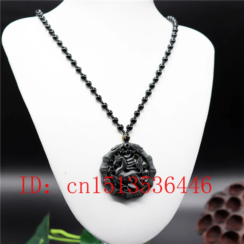 Китайская черная зеленая Нефритовая летящая лошадь нефритовая подвеска