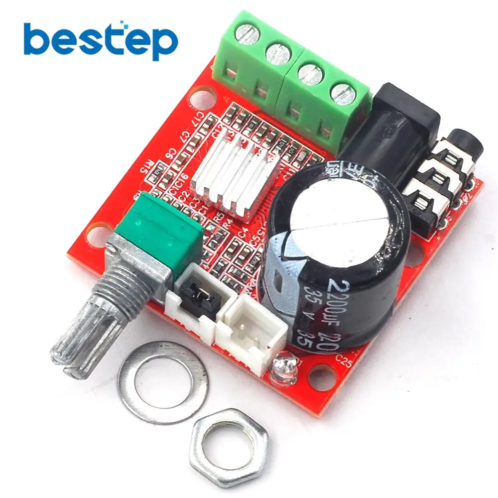 12 В Mini Hi Fi PAM8610 плата аудио стереоусилителя 2X10W двухканальный D класс (высокая