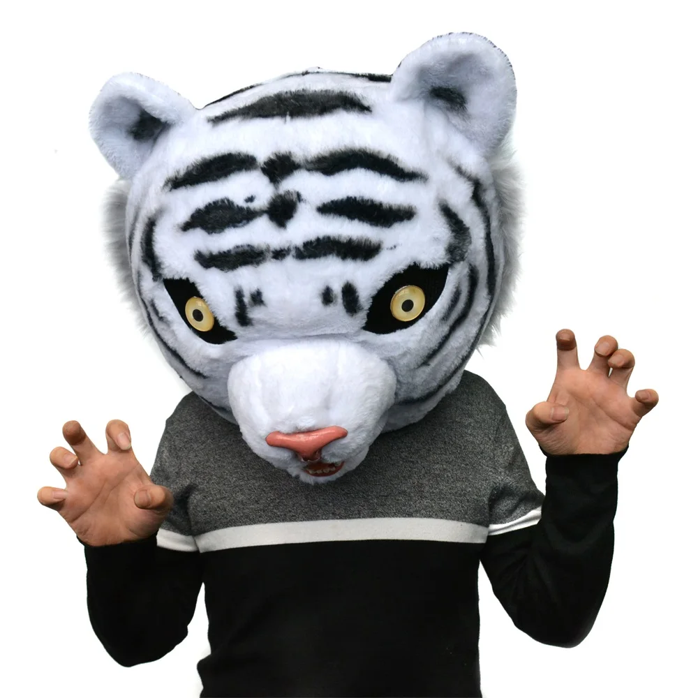 Хэллоуин чистая красный тигр мультфильм кукла голова набор деятельности