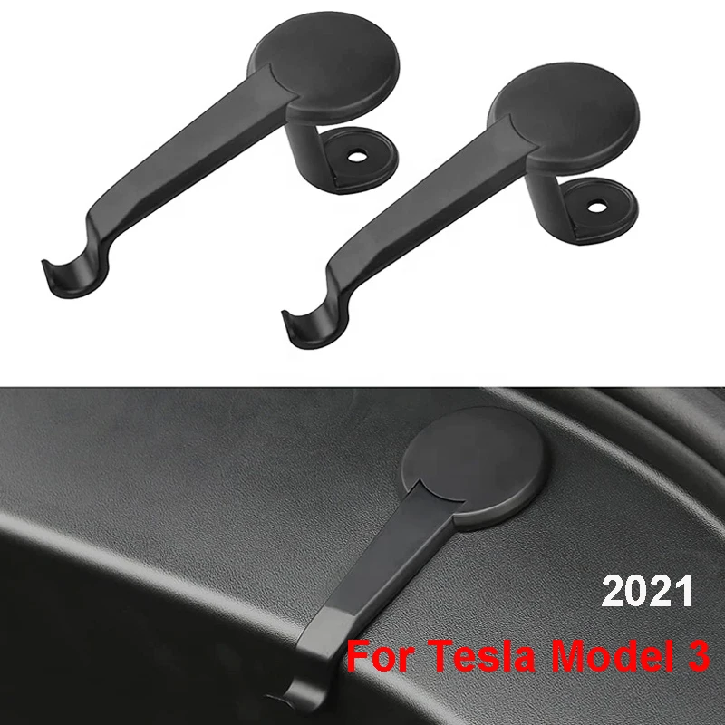 

Передний крючок Model3 из АБС-пластика для Tesla Model 3, аксессуары 2021, аксессуары для автомобильного чемодана Tesla, три запасных коробки, крючки для ...
