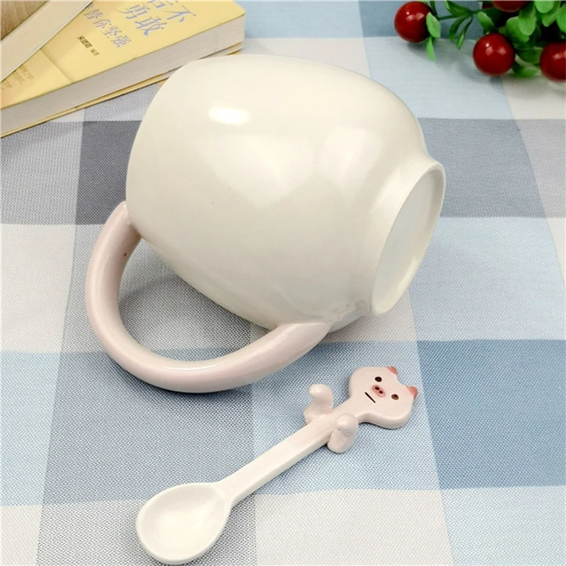 Креативная Милая керамическая детская чашка для воды с мультяшными животными