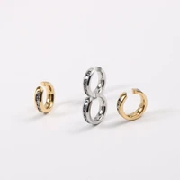 tarnish free waterproof stainless steel zirconia cuff earring jewelry wholesale for women