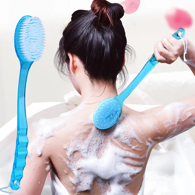 Фото Новая пластиковая щетка с длинной ручкой для ванны и душа очистки кожи щетки тела