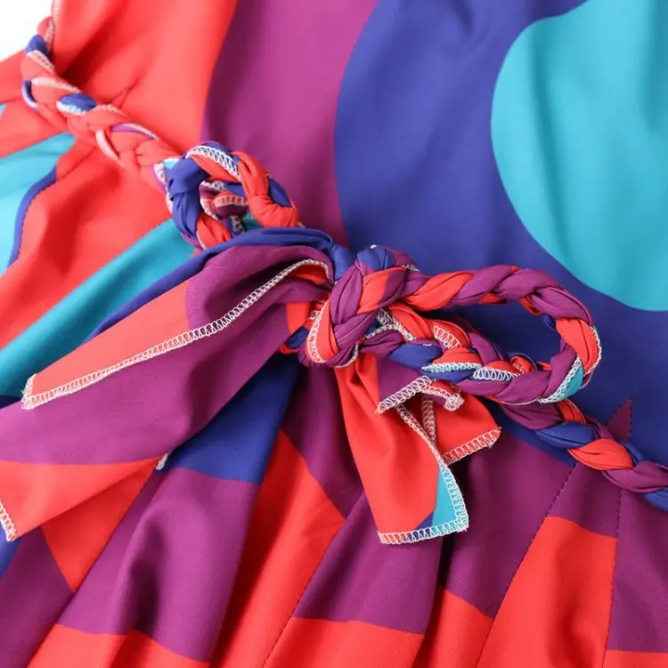 

SISPELL Lace Up Bowknot Women's Dress O Neck Lantern Long Sleeve High Waist Slimming For Female Elegant Dress 2020 Fashion Tide