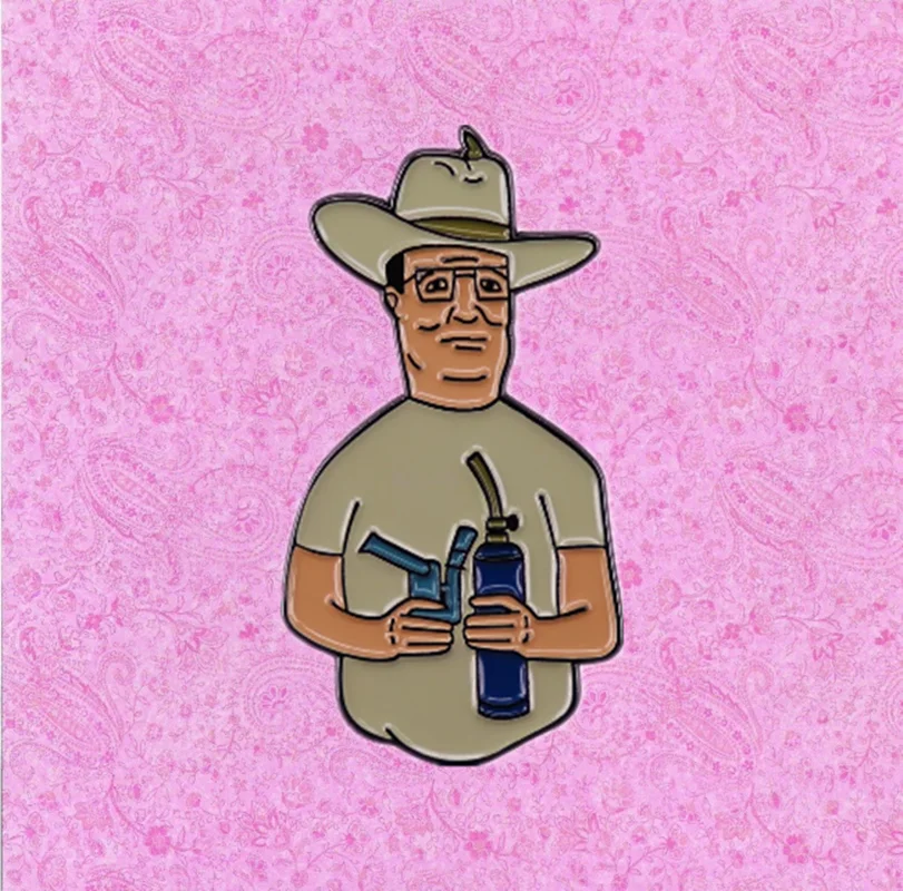 Эмалированная брошь с изображением майка судьи Dab Meme Hank Hill Butane of The Weed Hat |