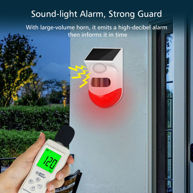 

New Wifi Wireless Home Burglar Security Alarm Support One Key 433MHz Remote Control Solar Siren PIR Waterproof Detector Tuya APP