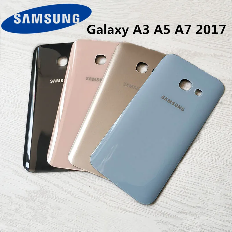 

Original Samsung Galaxy A3/A5/A7 2017 A320F A520F A720F Battery Back Glass Cover Rear Door Housing Case+Replacement Part Tools