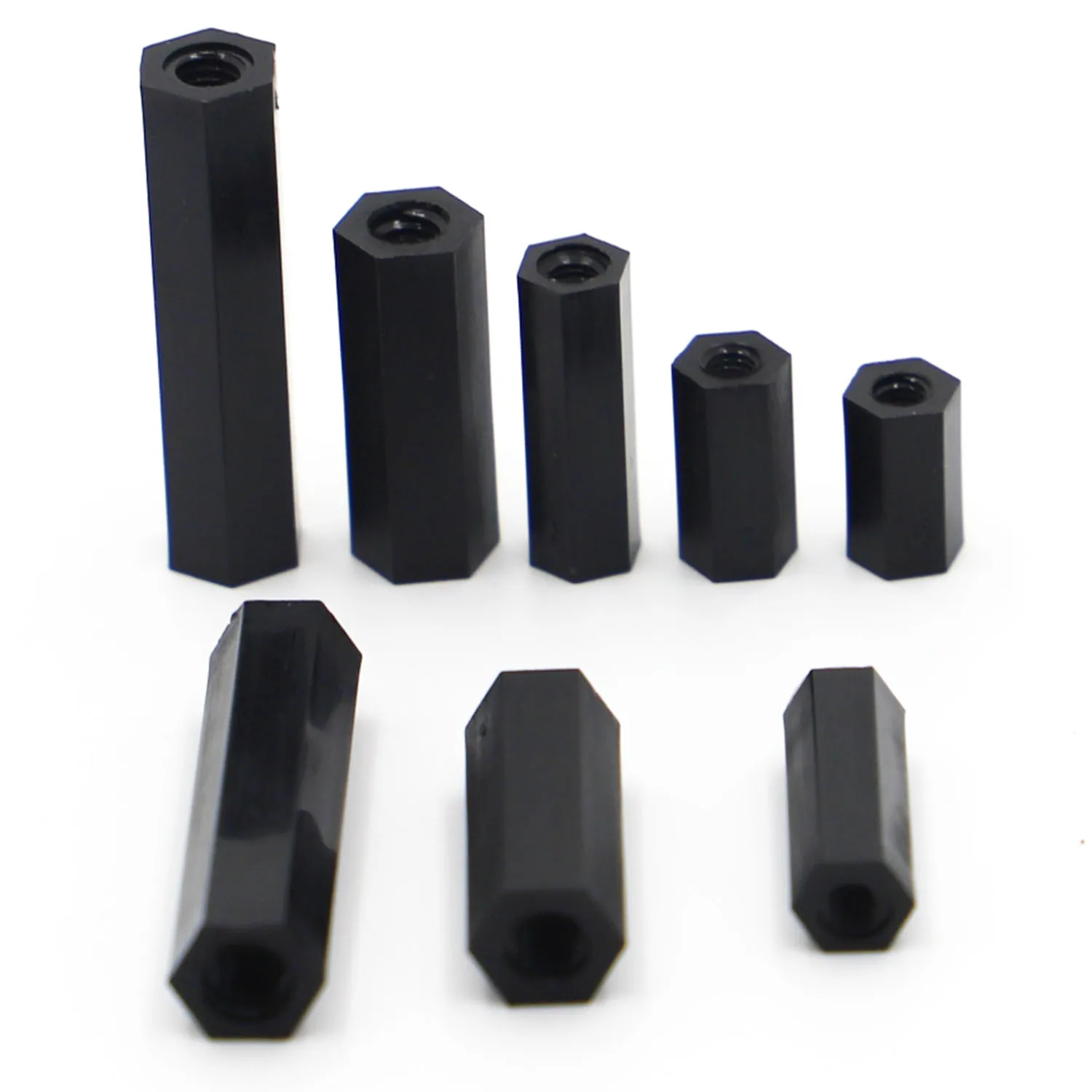 20/50pcs M2 M2.5 M3 M4 Female to Black Spacing Screws Hex Nylon Standoff Spacer Column Double Pass | Обустройство дома