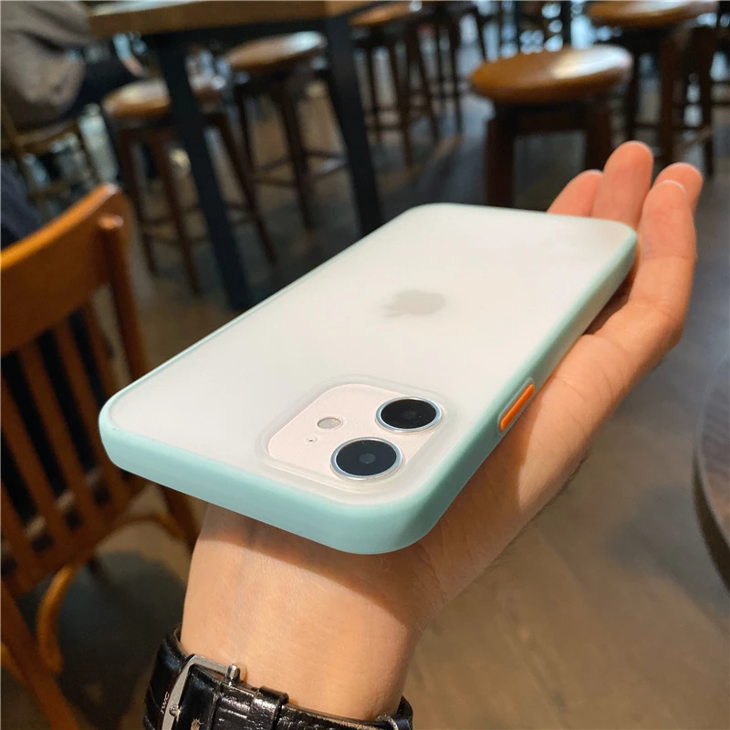 

Luxury Transparent Matte Phone Case for iPhone 12 Pro Max Mini X XS XR 8 7 Plus SE 2 Liquid Silicone Shockproof Protective Cover