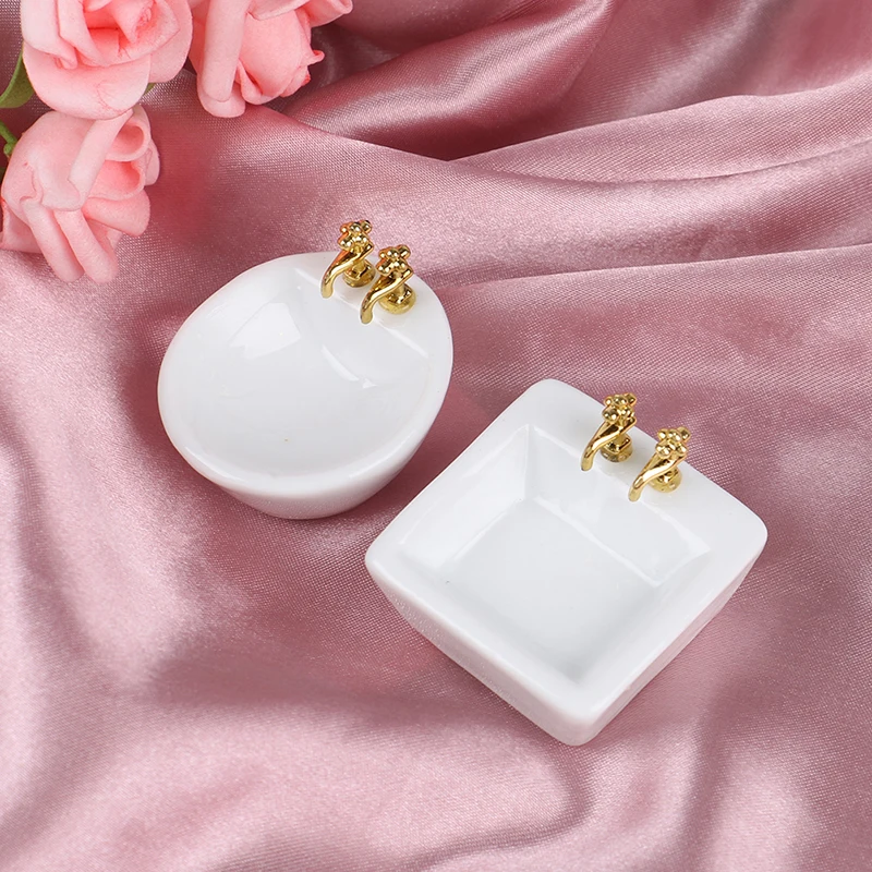 

Лидер продаж! Набор миниатюрных аксессуаров для кукольного домика «сделай сам» 1/12, раковина для ванной комнаты, аксессуары для мебели, детс...