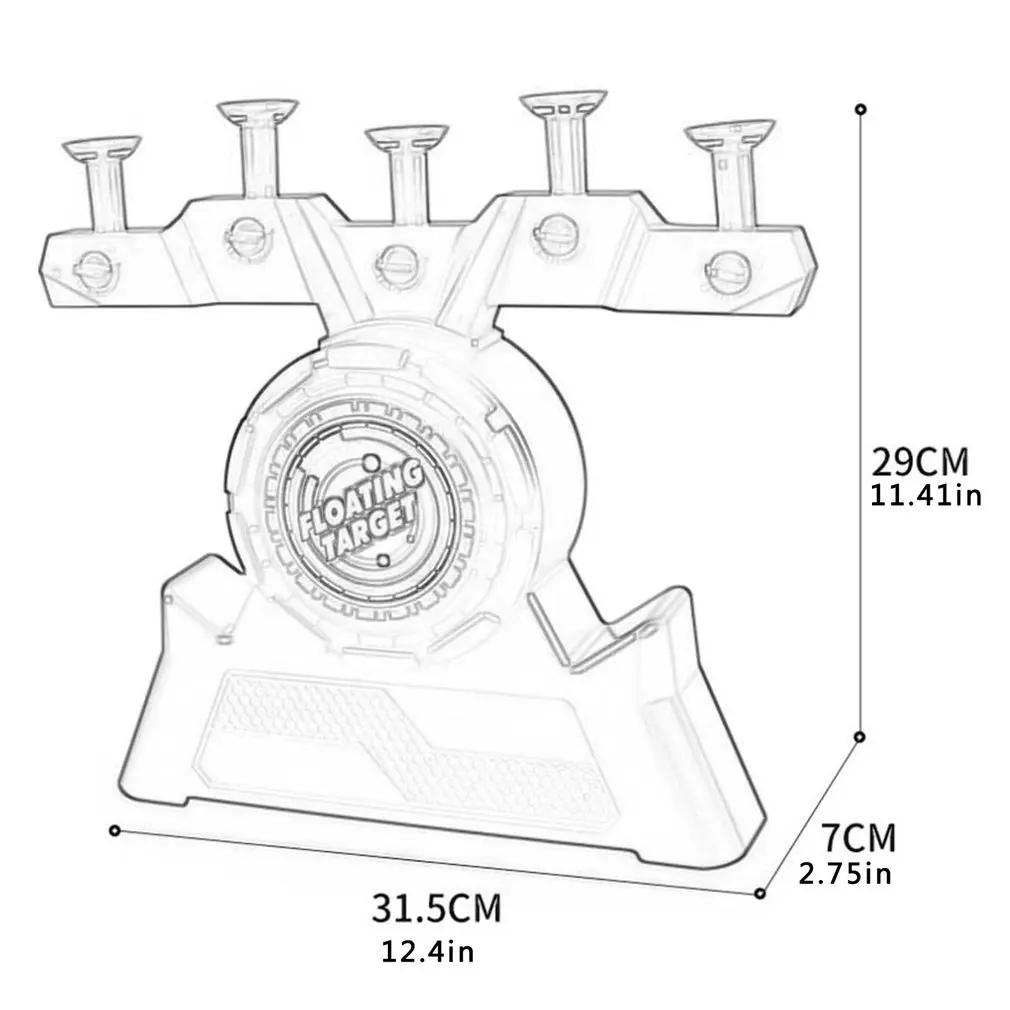

New Children's Soft Bullet Gun Air Target Shooting Game Neutral Plastic Luminous Suspension Target Flying Ball Shooting Game Toy